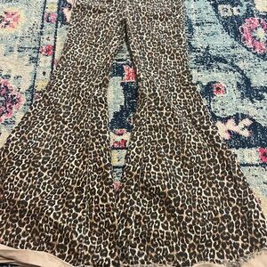 We The Free Leopard Print Boot Cut Jeans